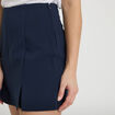 Jupe-short droite fentes bleu marine femme