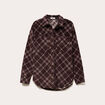 Chemise oversize en velours marron chocolat femme