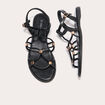 Sandales plates noir femme