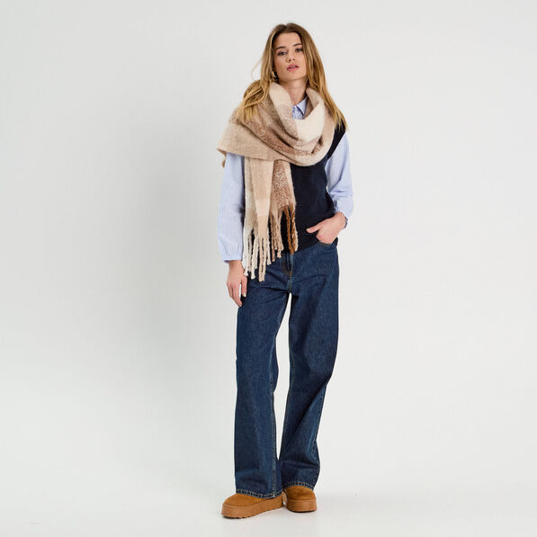 pull 2 en 1 col en v bleu marine femme Pull 2-en-1 col en V bleu marine femme