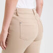 Jeans slim 5 poches taupe femme