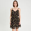 Robe patineuse bretelles fines noir femme