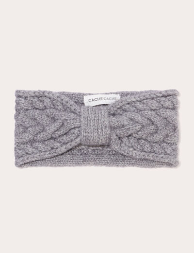 Bandeau torsad&eacute; gris fonc&eacute; femme