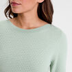 Pull col bateau vert pastel femme
