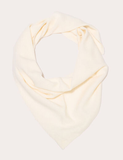 Foulard triangle ecru femme