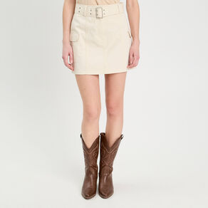 jupe droite ceinturee ecru femme Jupe droite ceinturée ecru femme