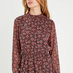 Robe évasée taille smockée rose femme