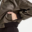 Veste bomber simili cuir noir femme