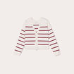 Pull avec petit noeud rouge foncé femme