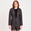 Veste blazer ajustée bleu marine femme