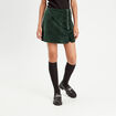 Jupe-short moulante velours vert foncé femme