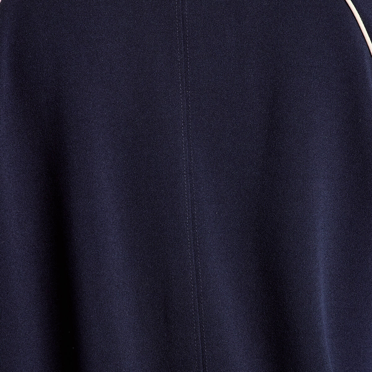 Sweat zippé manches longues bleu marine femme