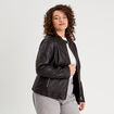 Veste droite zippée noir femme