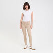 Jeans slim 5 poches taupe femme