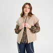 Veste sans manches matelassée taupe femme