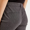Pantalon flare pont gris fonc&eacute; femme