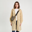 Parka d&eacute;perlante 2-en-1 avec pochette vert kaki femme