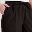 Pantalon large taille haute noir femme