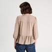 Blouse manches 3/4 beige femme