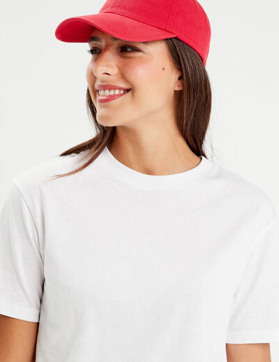 T-shirt manches courtes blanc femme