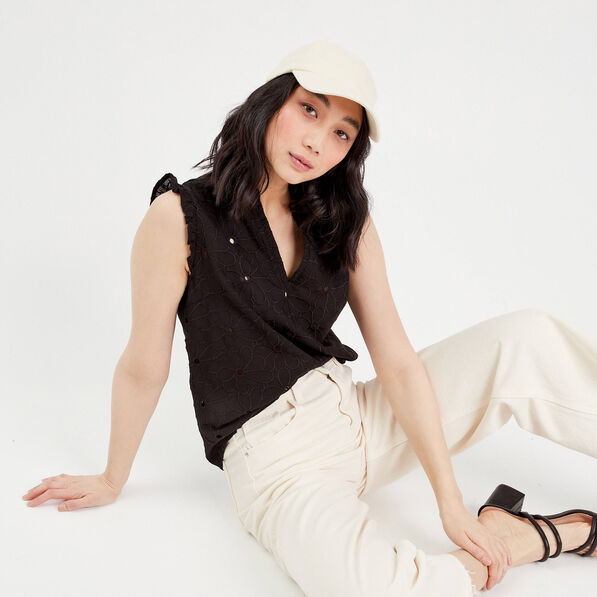 blouse sans manches noir femme Blouse sans manches noir femme