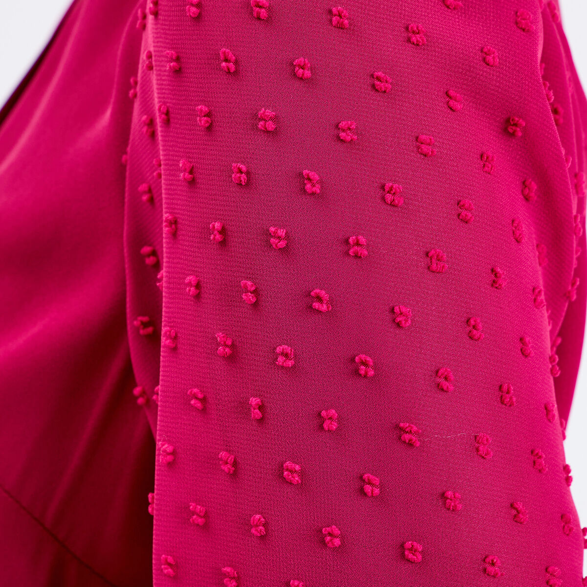 Blouse manches 3/4 rouge foncé femme
