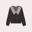 Blouse manches longues noir femme