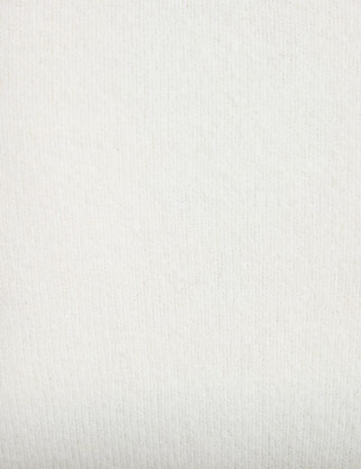Pull col bateau manches longues ecru femme