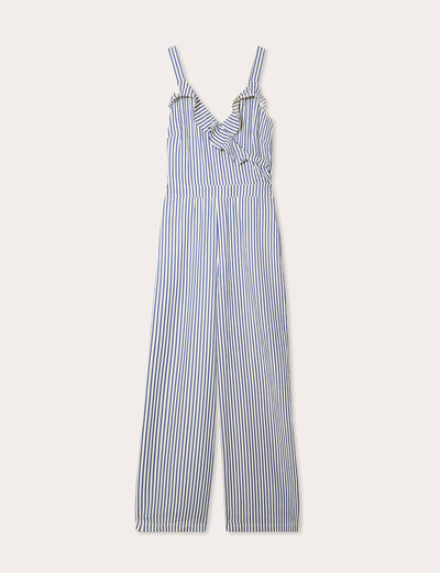 Combinaison pantalon bleu marine femme