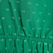 Robe évasée fluide plumetis vert femme