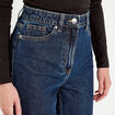 Jeans wide leg taille haute denim brut femme