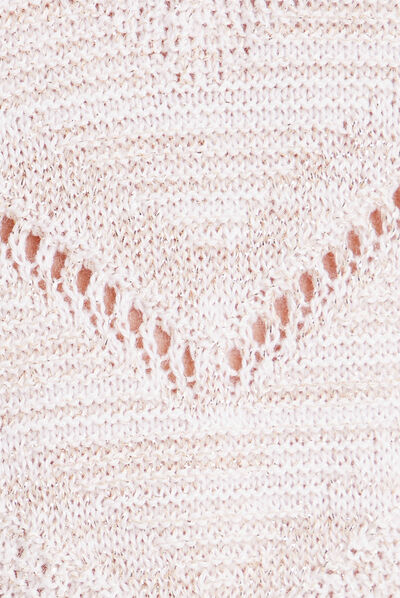 Pull manches chauves-souris ecru femme