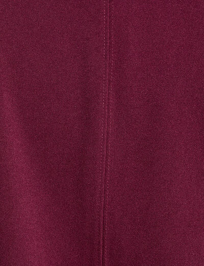 Sweat zippé manches longues prune femme