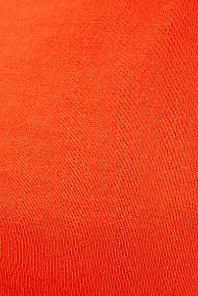 Pull débardeur sans manches orange femme