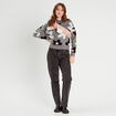 Pull manches longues gris clair femme