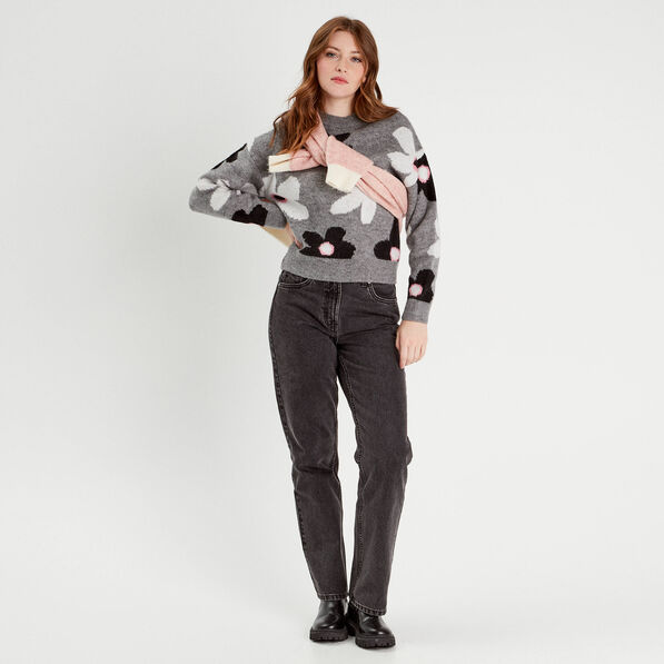 pull manches longues gris clair femme Pull manches longues gris clair femme