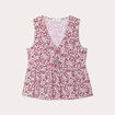 Blouse nouée rouge femme