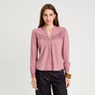 Blouse manches longues vieux rose femme