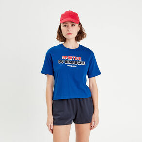 t shirt manches courtes bleu electrique femme T-shirt manches courtes bleu electrique femme