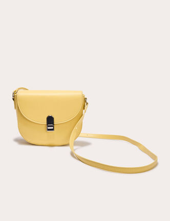 Sac besace jaune pastel femme