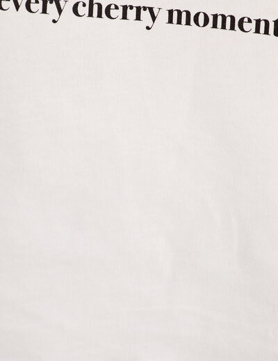 T-shirt manches courtes ecru femme