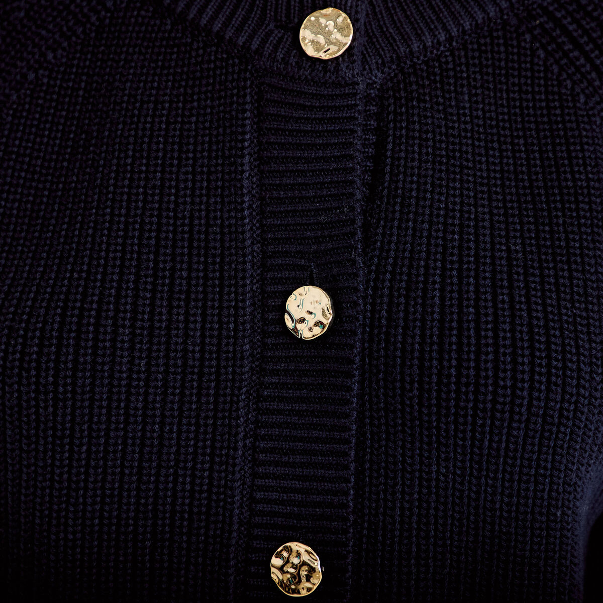 Gilet manches longues bleu marine femme