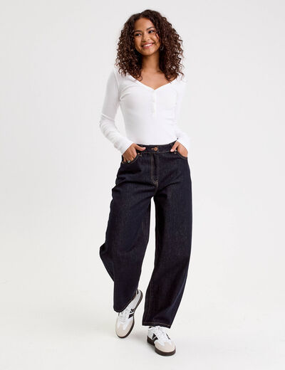 T-shirt manches longues blanc femme