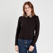 Pull manches longues noir femme