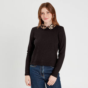 pull manches longues noir femme Pull manches longues noir femme