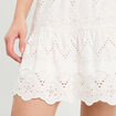 Jupe courte broderie anglaise blanc femme