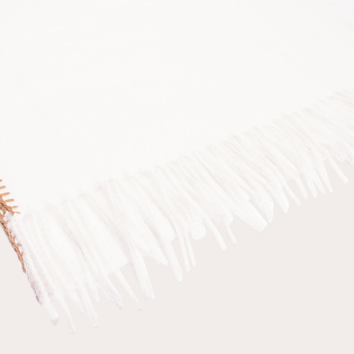 &Eacute;charpe avec franges sable femme