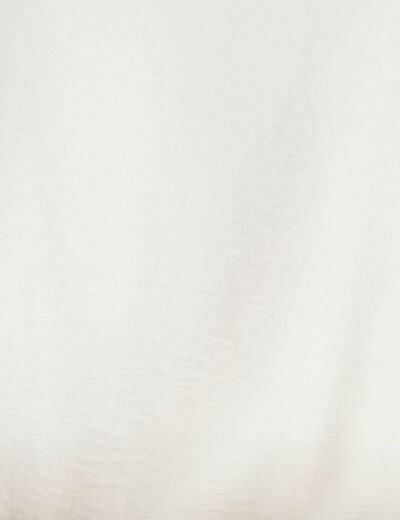 Blouse smock&eacute;e manches courtes ecru femme