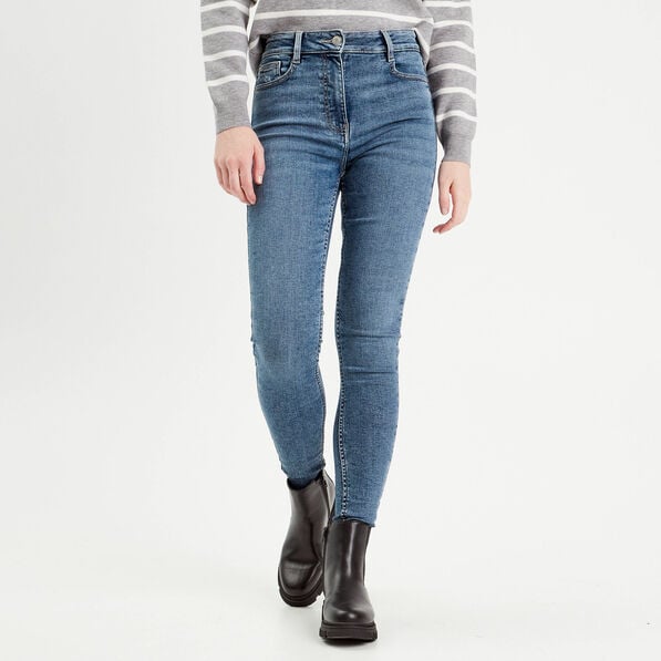 jeans skinny taille haute denim double stone femme Jeans skinny taille haute denim double stone femme