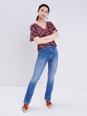 Jeans slim a fentes denim double stone femme